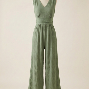 The Tuscany Crinkle-Cotton Jumpsuit
