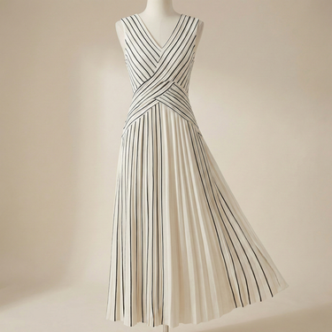 The Monaco Bias-Stripe Maxi